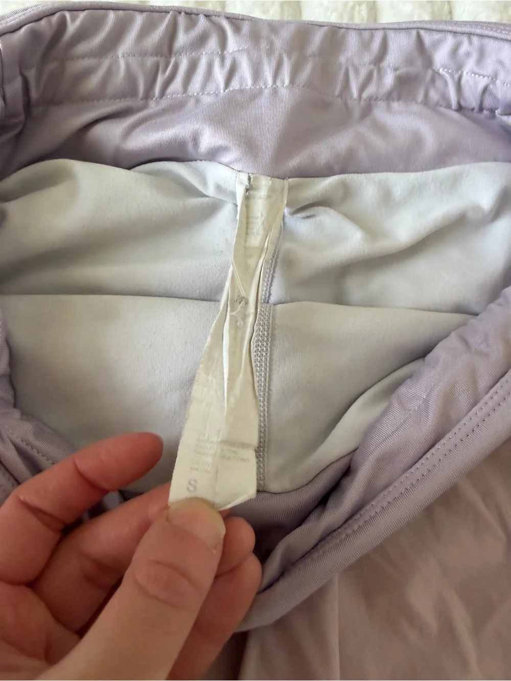 Fabletics Lavender Athletic Fold-Over Waist Shorts